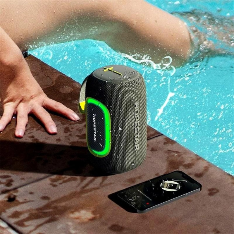 Колонка беспроводная маленькая Hopestar p65, 20w, 3000 mAh, влагозащищенная Ipx 6 фото - 6