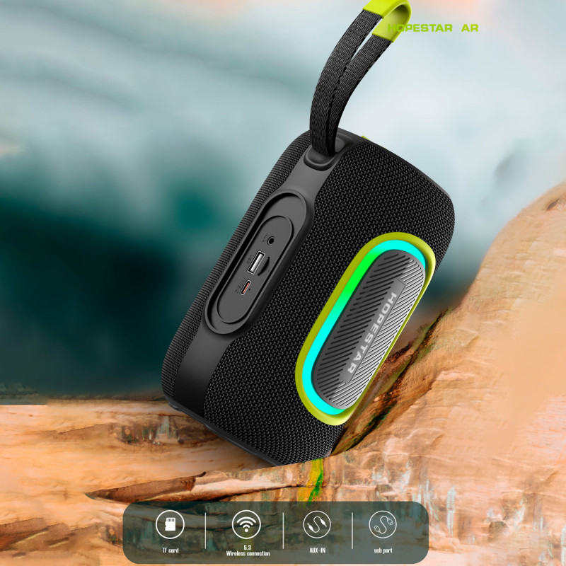 Колонка беспроводная маленькая Hopestar p65, 20w, 3000 mAh, влагозащищенная Ipx 6 фото - 5