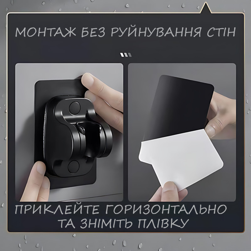Лейка для душа Shower set AND, 6 режимов, с кнопкой стоп и самоочищающимся отверстием, черная душевая насадка фото - 8