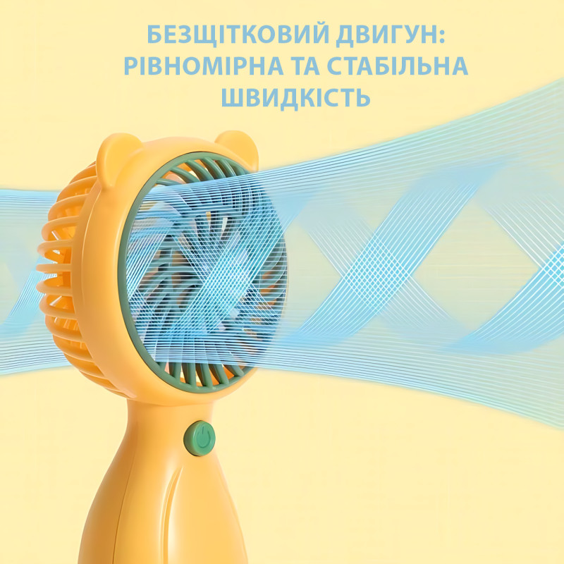 Мини-вентилятор портативный USB, 3 скорости, 2.5 Вт, тихий (до 30 дБ), съёмная решётка, подставка для телефона фото - 5