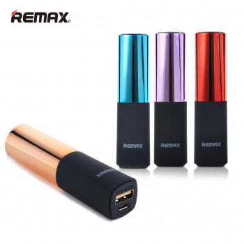 Портативное зарядное устройство POWER BANK Remax Lipstick 2400 mAh, разные цвета