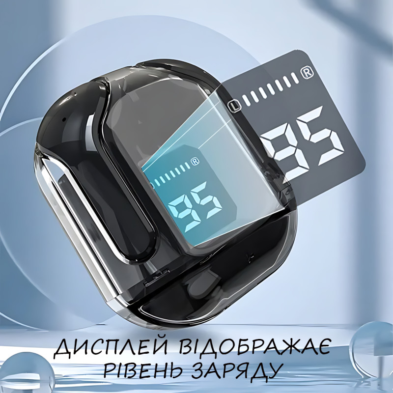 Бездротові навушники Bluetooth ultrapods з мікрофоном, 250 мА·год, сумісні з Android і Apple, діапазон 10 м фото - 5