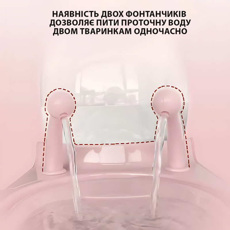 Автоматичний фонтан-поїльник для кішок і собак Равлик 521 — 4,5 л, USB, 2 струмені, фільтрація, безшумний насос фото - 5