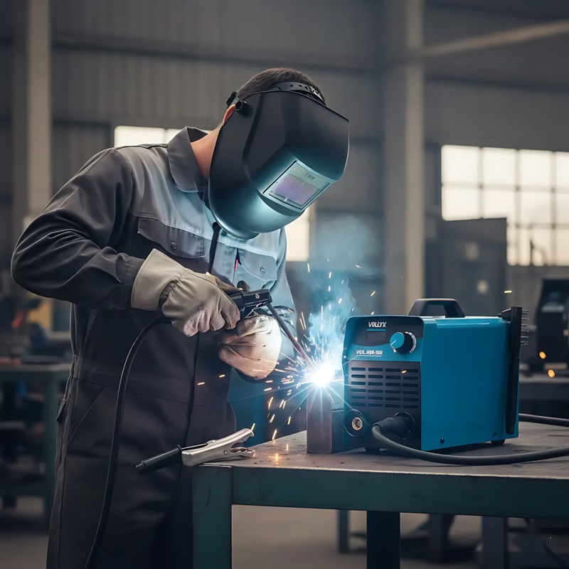 Сварочный инвертор Vollyx VOL-MM-300, 220В, 20&ndash;300А, IGBT, цифровой дисплей, Hot Start, Anti-Stick, MMA, комплект с маской фото - 9