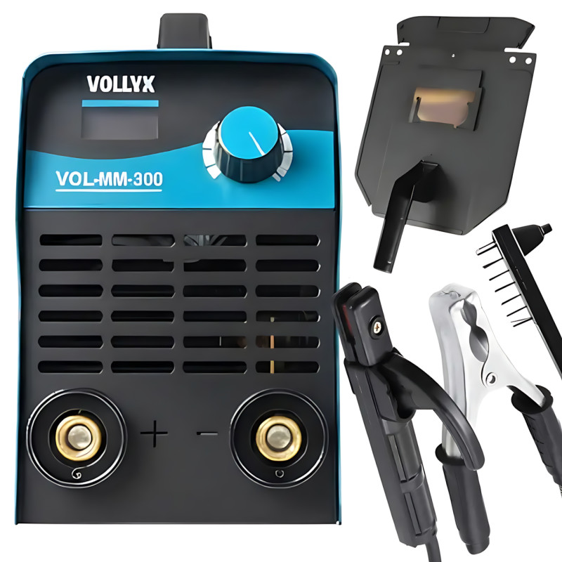 Сварочный инвертор Vollyx VOL-MM-300, 220В, 20&ndash;300А, IGBT, цифровой дисплей, Hot Start, Anti-Stick, MMA, комплект с маской фото - 2