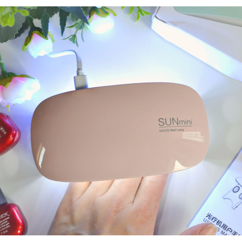 Портативна Гібридна LED лампа для нігтів SUN MINI 6 Вт, складна фото - 6