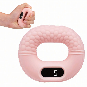 Эспандер Smart Grip HT01 для тренировки, реабилитации пальцев, гриппер из силикона, Bluetooth,TYPE-C Розовый