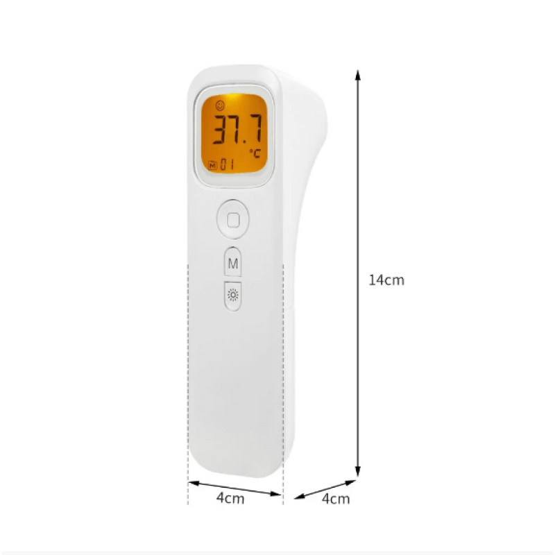 Бесконтактный термометр Shun Da инфракрасный градусник, от батареек, белый фото - 5