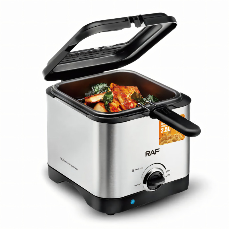Электрическая фритюрница 2.5 л для жарки без масла, 1000 Вт, Deep Fryer RAF R5300, воздушный гриль, аэрофритюр фото - 4