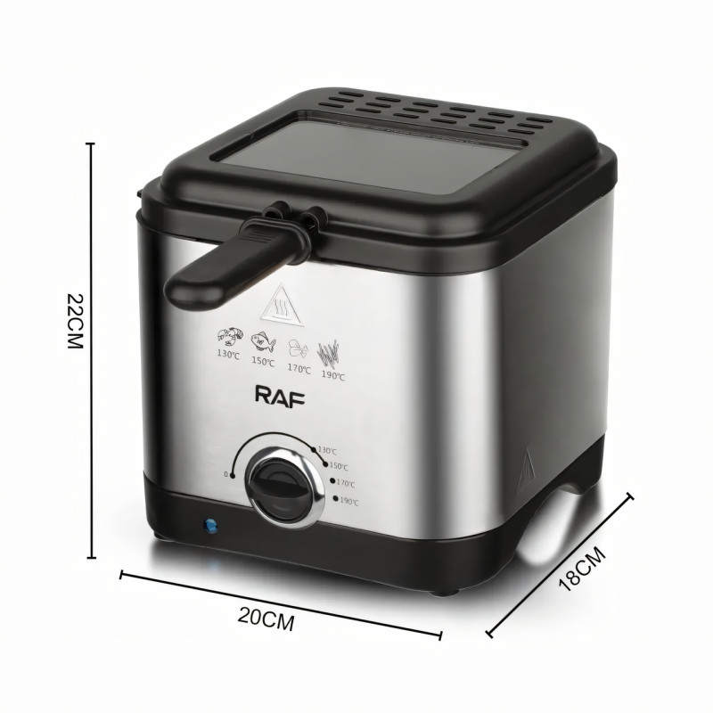 Электрическая фритюрница 2.5 л для жарки без масла, 1000 Вт, Deep Fryer RAF R5300, воздушный гриль, аэрофритюр фото - 8