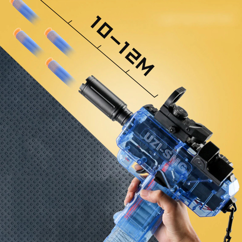 Електричний іграшковий пістолет uzi smg з м'якою кулею фото - 5