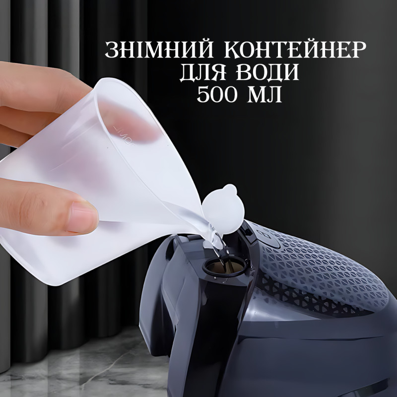 Ручной отпариватель Zepline ZP-206 3000 Вт, вертикальный, керамика, 500 мл, защита от капель, нагрев 35 сек Синий фото - 7