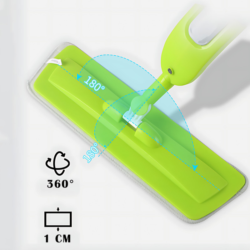 Швабра Healthy Spray Mop з ємністю для води та розпилювачем, розбірна швабра Спрей-моп, зелений фото - 3