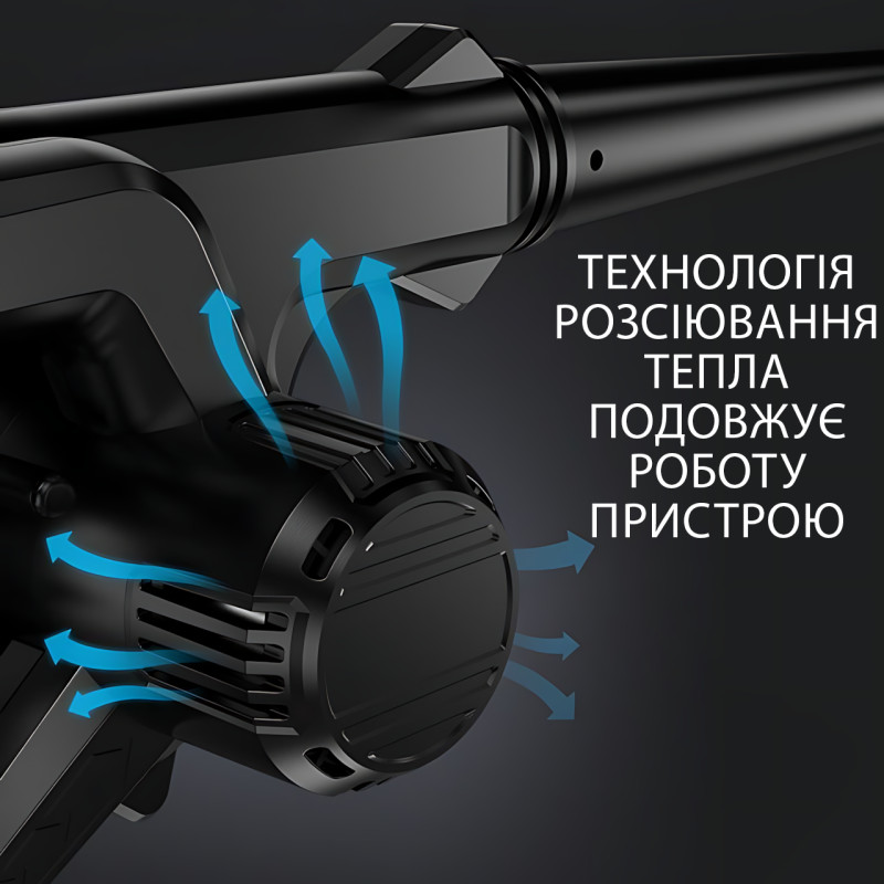 Аккумуляторный воздуходув 48V с батареей, универсальный воздуходув-пылесос для уборки фото - 5