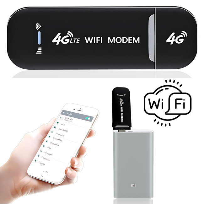 Мобільний 4G модем USB, роутер 3in1 WI-FI для sim, 3G/4G LTE HotSpot до 150 Мбіт/сек