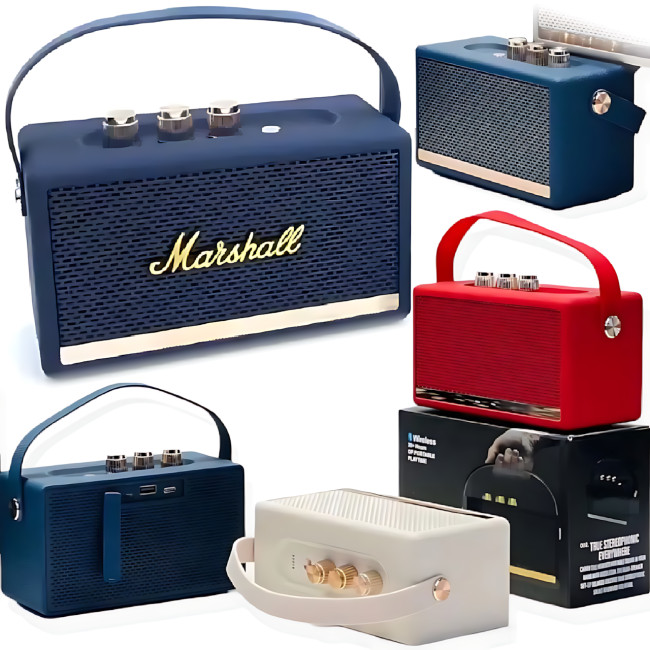Портативная колонка MARSHALL l Killburn W4 – 5 Вт, Bluetooth 5.1, FM-радио, TWS, до 5 часов работы Синий