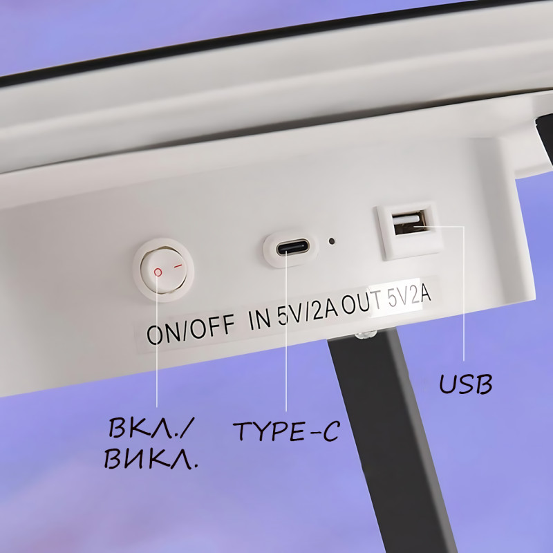 Музичний столик з підсвіткою RGB, круглий скляний журнальний столик із заряджанням і колонкою, Bluetooth фото - 4
