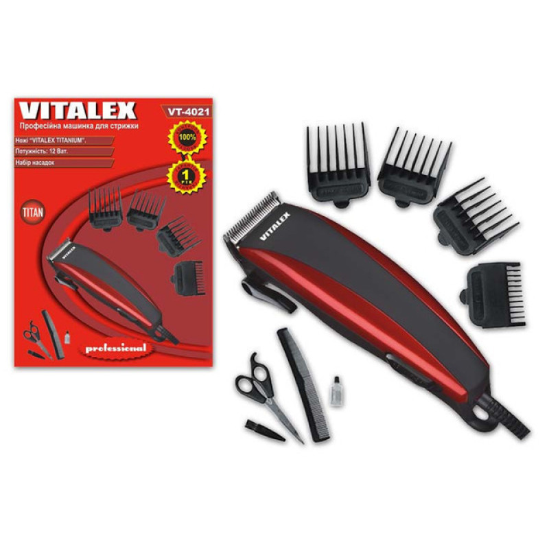 Машинка для стрижки Vitalex VL-4021, машинка для стрижки волос, мужская машинка триммер для стрижки фото - 0