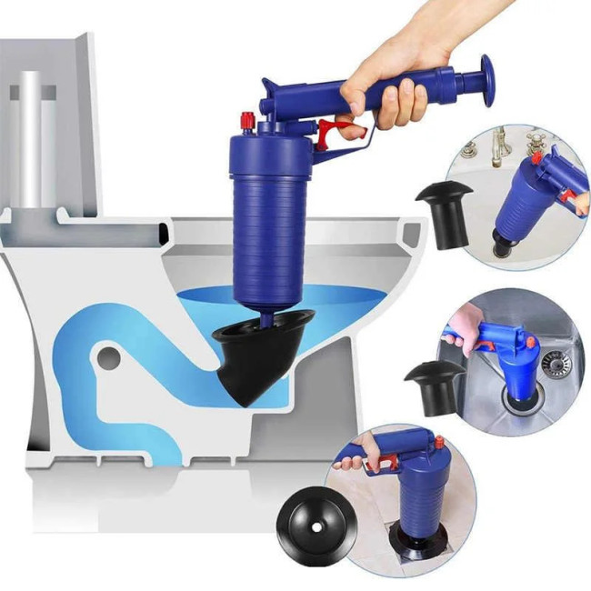 Пневматический вантуз, высокого давления Toilet dredge GUN BLUE Drain Jet