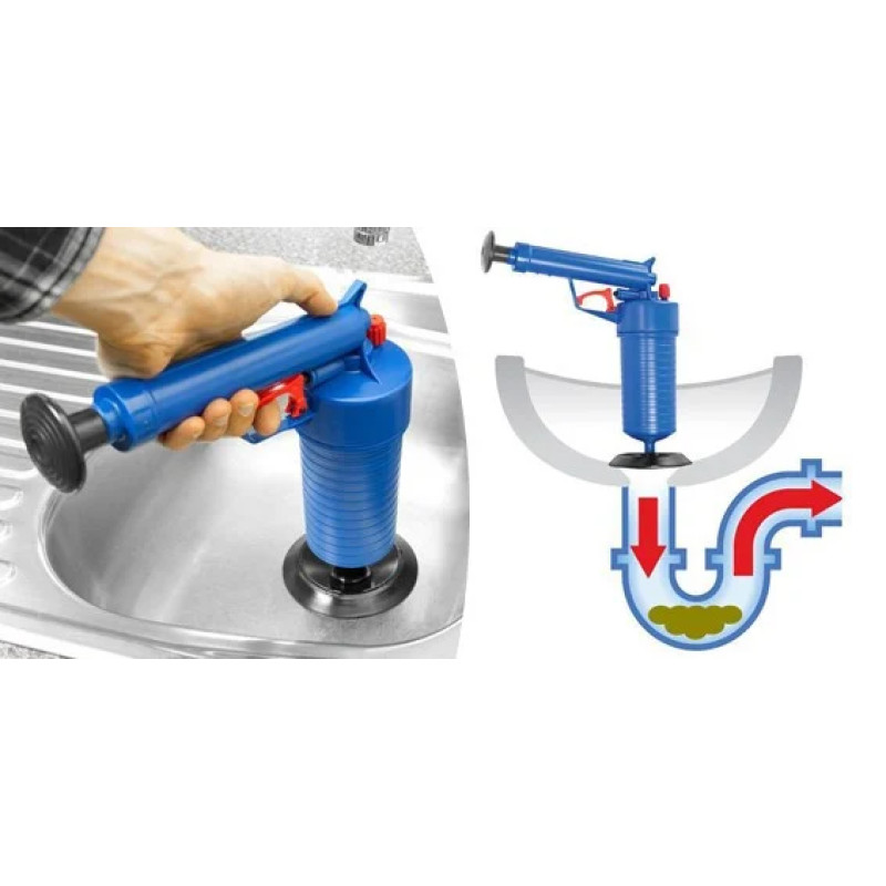 Пневматический вантуз, высокого давления Toilet dredge GUN BLUE Drain Jet фото - 4