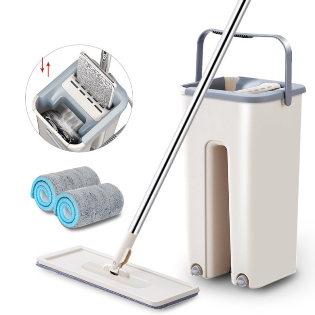 Швабра лентяйка с автоматическим отжимом Scratch Cleaning Mop с ведром