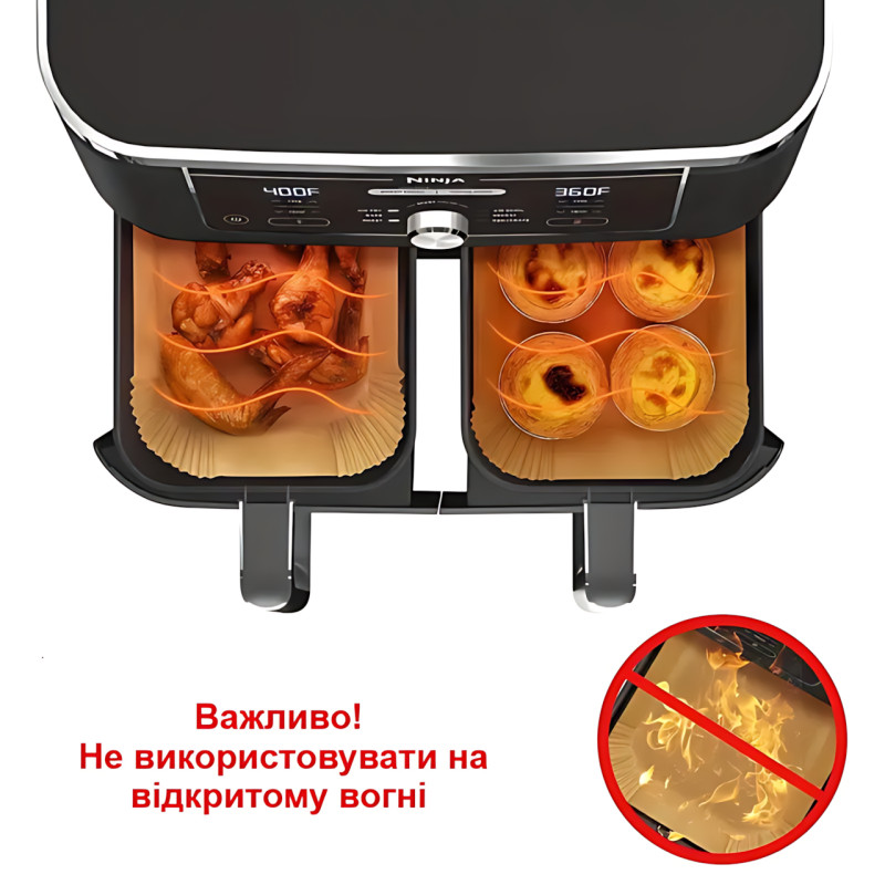 Одноразовые термостойкие бумажные формы для аэрогриля MA675, пергамент для выпечки, 20×16×4,5 см, 50 шт. фото - 6