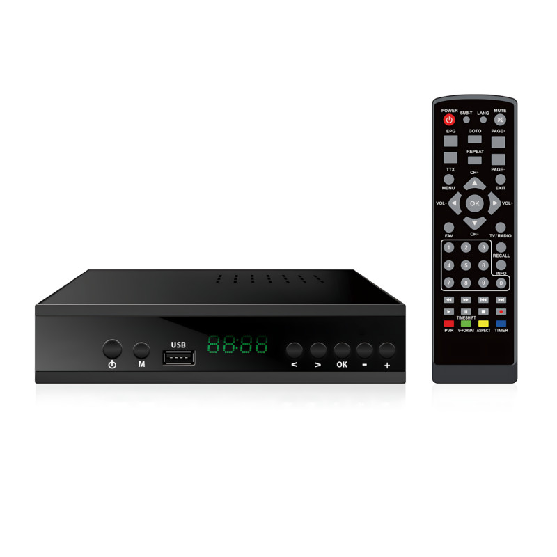 Цифрова приставка YASIN T8000 (DVB-T2) роз'єм під wi-fi, LED-дисплей, підтримка Dolby Digital, металева фото - 2
