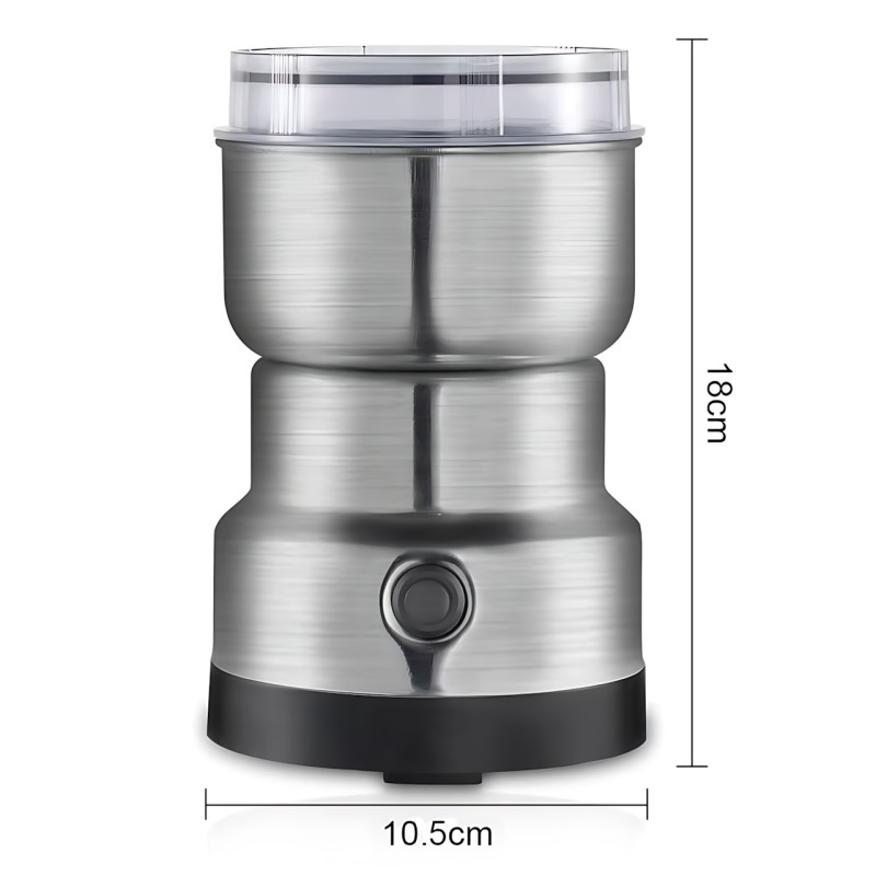 Кофемолка электрическая Domotec MS-7113, 180 Вт, 85 г, нержавеющая сталь, для кофе, орехов, специй, кнопочное управление фото - 10