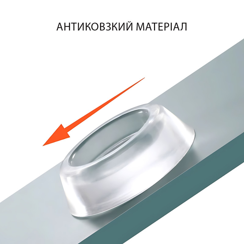 Антивибрационные прозрачные подставки AND815 для стиральной машины и холодильника, 4 шт, защита пола, до 50 мм фото - 6
