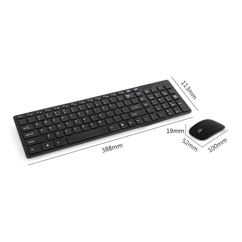 Беспроводная клавиатура и мышь UKC K06, раскладка QWERTY, на батарейках, 101 клавиша фото - 6