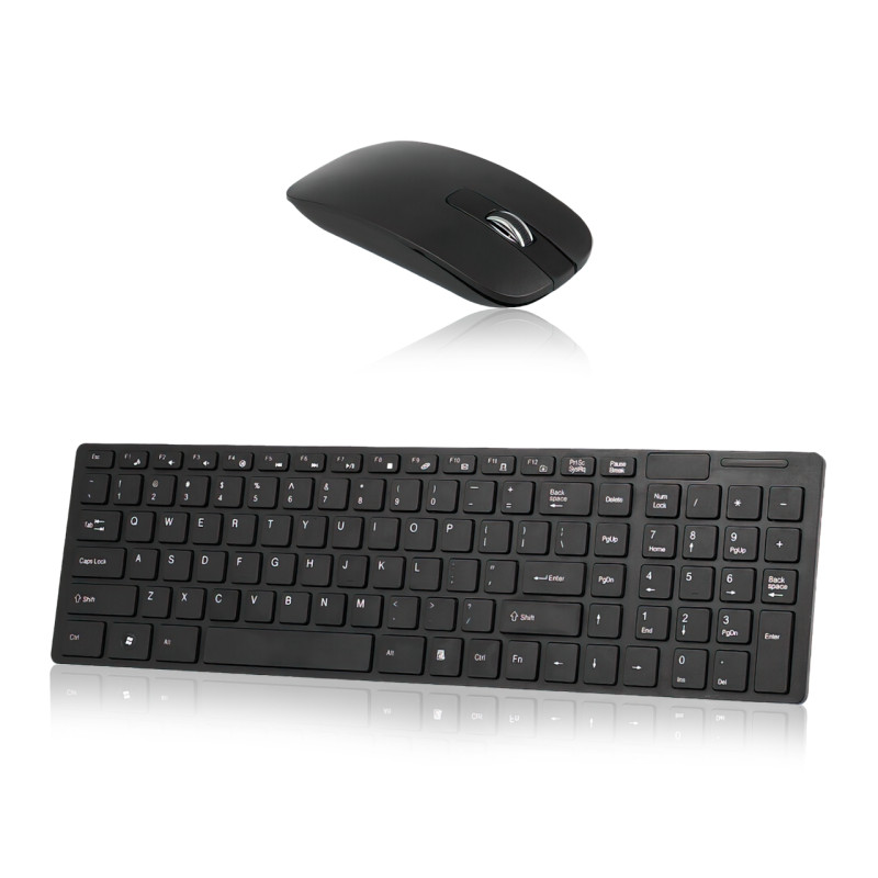Беспроводная клавиатура и мышь UKC K06, раскладка QWERTY, на батарейках, 101 клавиша фото - 2