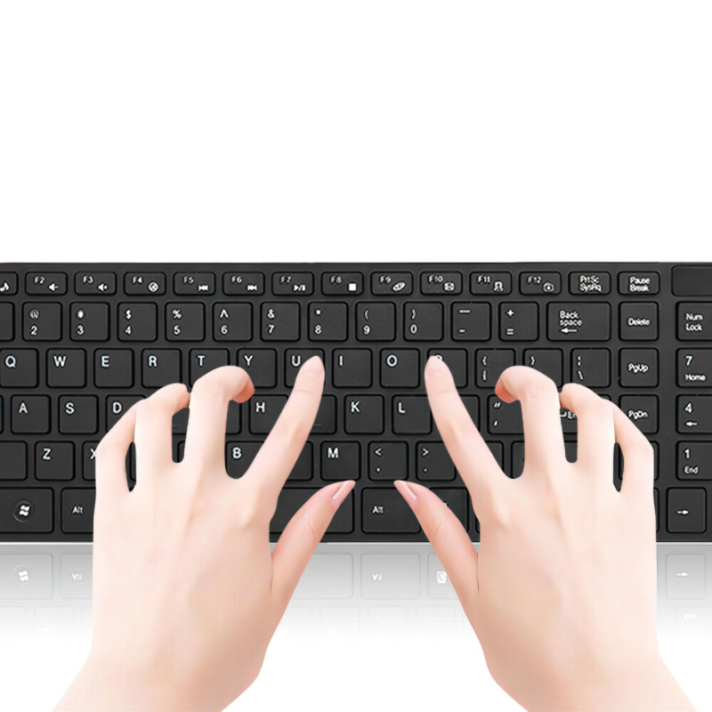 Беспроводная клавиатура и мышь UKC K06, раскладка QWERTY, на батарейках, 101 клавиша фото - 3