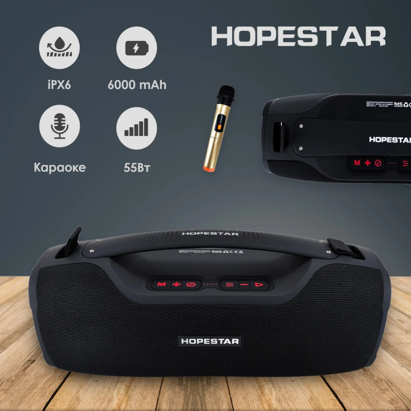 Колонка бездротова Hopestar A6 pro, 55 W, із захистом від води фото - 3