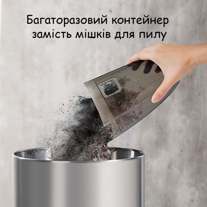 Пылесос аккумуляторный 2 в 1 Domotec MS-4403, 600 Вт, вертикальный, портативный, с НЕРА-фильтром, li-ion батареей 2200 мАч фото - 7