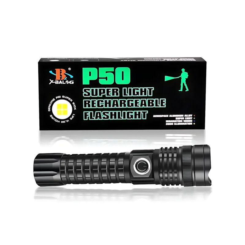 Тактичний LED ліхтар Bailong BL-A91-P50, Cree XMP50, Zoom, 3 режими, USB-зарядка microUSB, акумулятор 18650, вологозахищений фото - 10