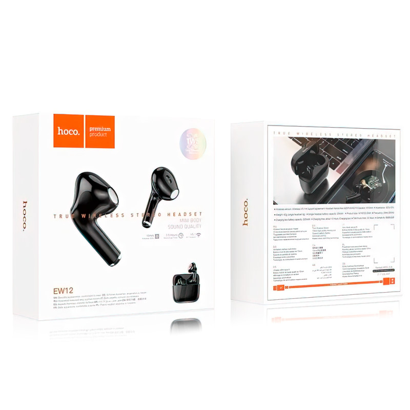 Беспроводные Bluetooth наушники Hoco EW12 Plus TWS Черный фото - 6
