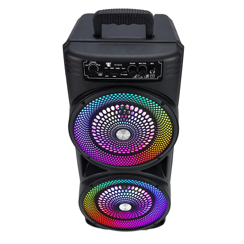 Портативная акустика TTD-2807 с микрофоном,  пультом ДУ, Bluetooth и RGB-подсветкой фото - 2