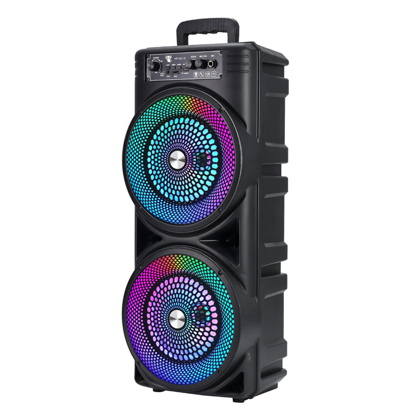 Портативная акустика TTD-2807 с микрофоном,  пультом ДУ, Bluetooth и RGB-подсветкой фото - 3