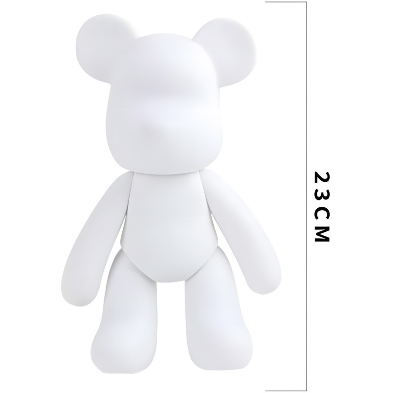 Набір для творчості 23 см флюїдний Ведмедик fluid violent bear bearbrick, з набором фарб фото - 10