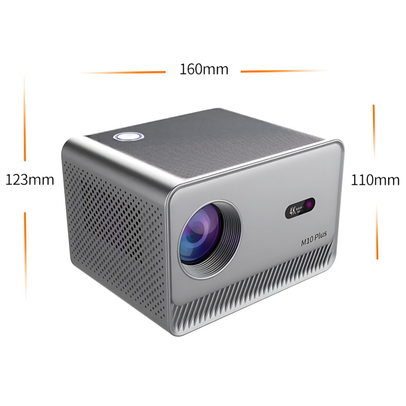 Проєктор M10 4K Android 12, мініпроєктор Wi-Fi/Bluetooth, 2.4G+5G, 200 дюймів, з вбудованими динаміками фото - 9