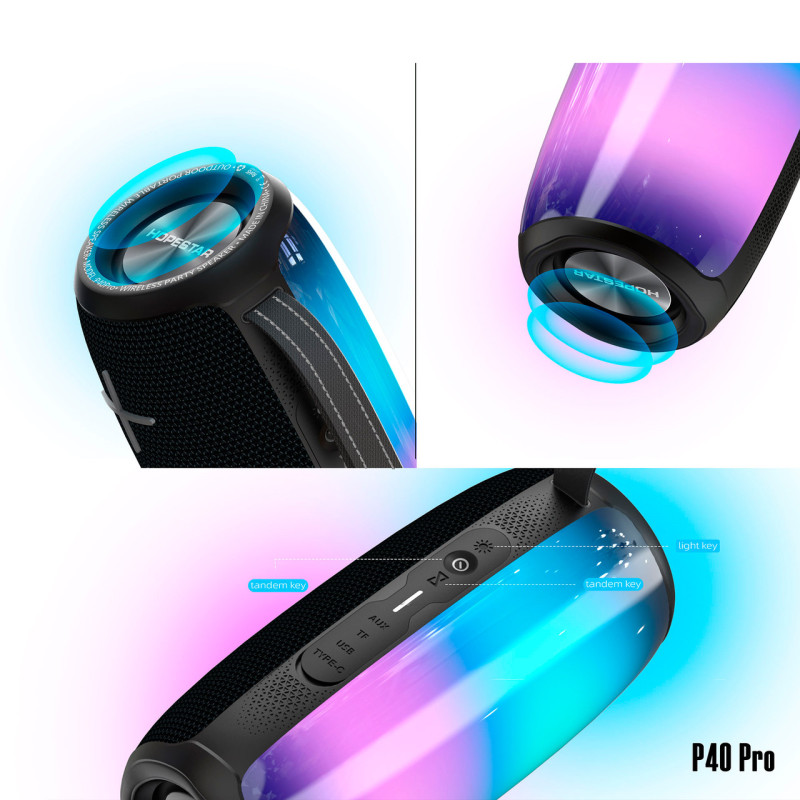 Бездротова вологозахищена колонка Hopestar p40 Pro, 20 W, 3600 mAh фото - 2