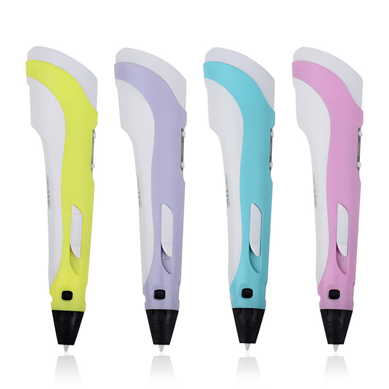 3D-ручка 6 поколения 3DPen-6 с LCD + графический планшет 8.5", набор для 3D-рисования, 100 м PLA, регулировка температуры Желтый фото - 5