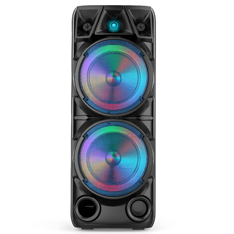 Портативная акустическая система, музыкальная Bluetooth колонка ZQS8210 с пультом и микрофоном, на колесах фото - 3