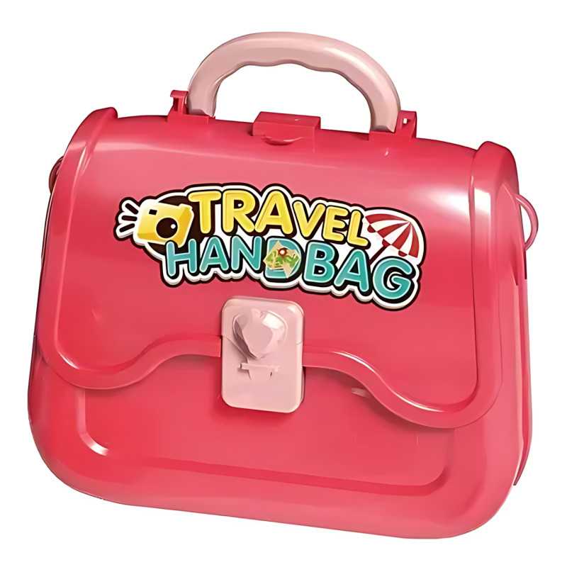 Дитячий косметичний набір сумка Mini Travel Out з аксесуарами, 33 предмети, у рожевій валізі фото - 3