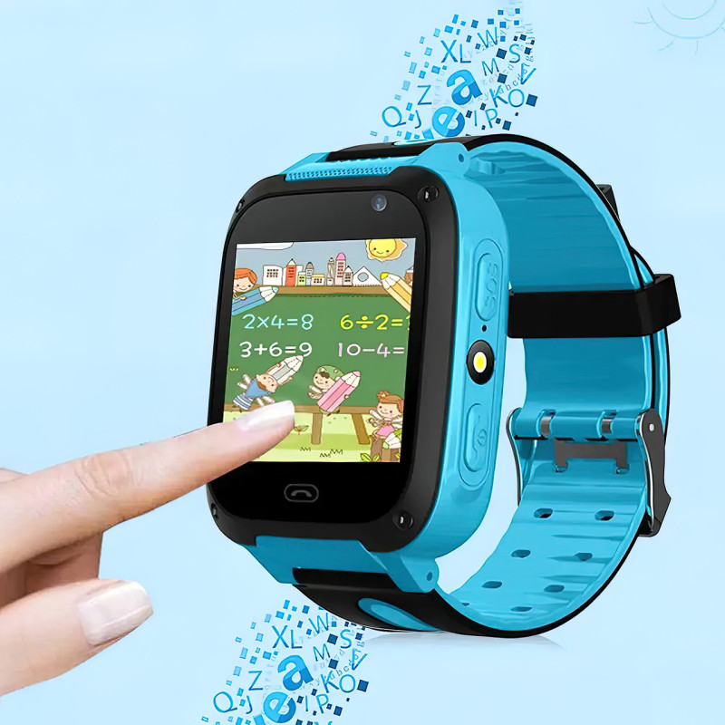 Дитячий розумний годинник Smart Watch F2 з GPS і Sim картою Блакитний фото - 4