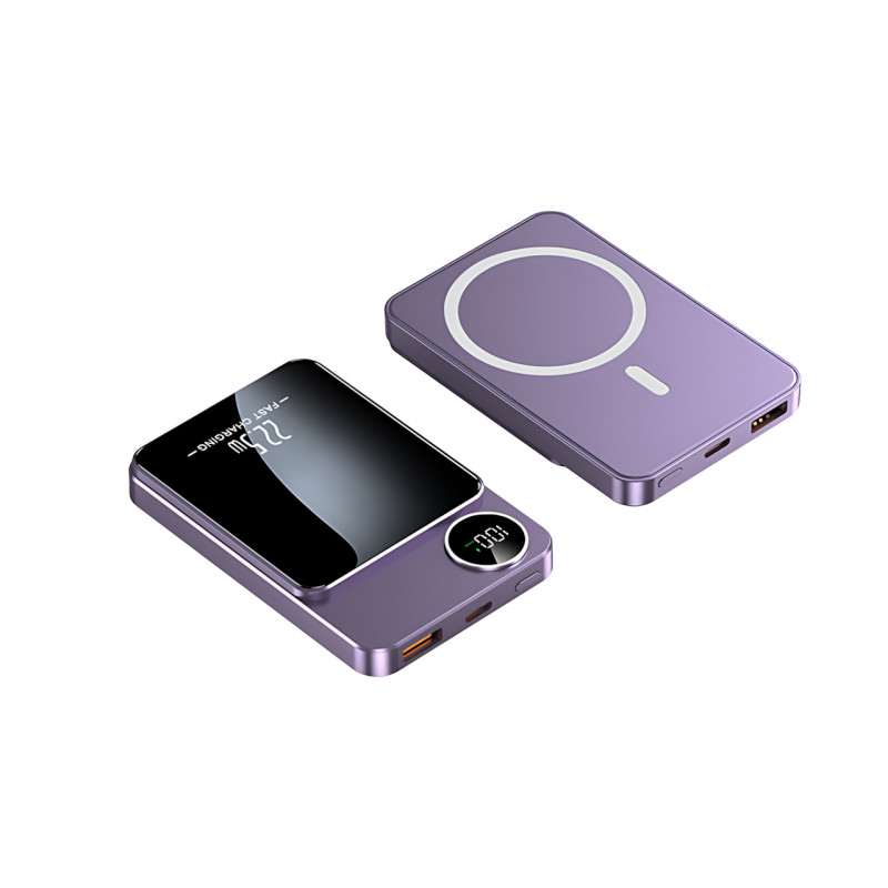 Магнитная беспроводная зарядка, PowerBank Q9 10000mAh с технологией MagSafe, дисплей с индикацией заряда фото - 3