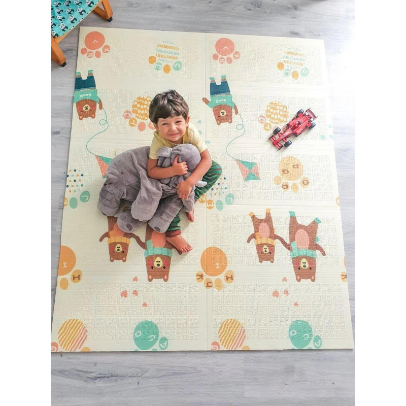Вспененный детский развивающий коврик XPE Children GO 180*120 , двусторонний, с текстурным покрытием фото - 3
