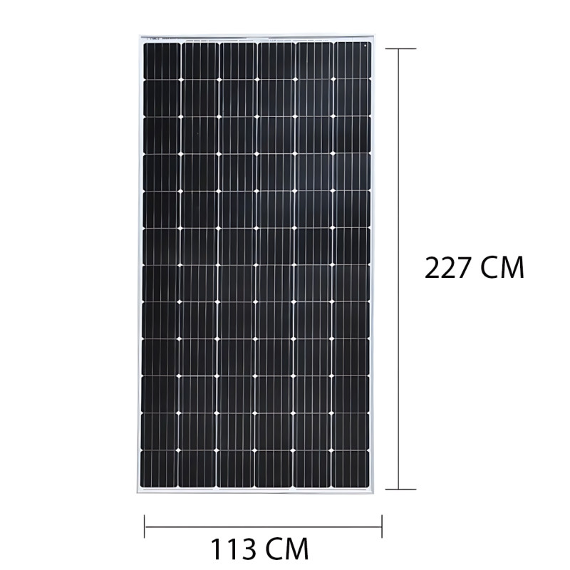 Солнечная панель Wimpex WX-58000 580W, 51.02V, 11.46A – монокристаллический модуль, 227×113×3.0 см фото - 8