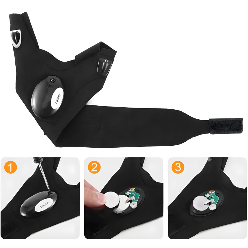 Перчатка со встроенным фонариком Glove Light перчатки с фонариком фото - 7