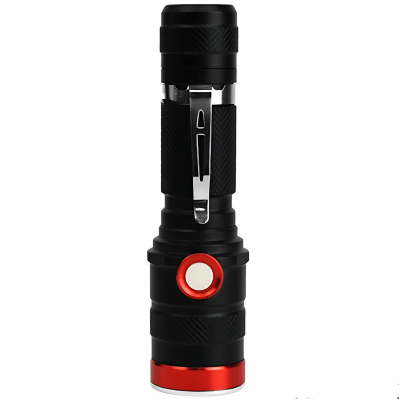 Фонарик ручной Bailong X-BAIL BL-736 T6, 1000 Лм – COB LED, Zoom, SOS, до 10 часов работы, черный фото - 7